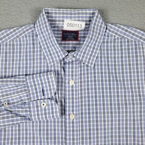 UNTUCKit Shirt Mens Size Medium Blue Plaid Casual Button Up Long Sleeve